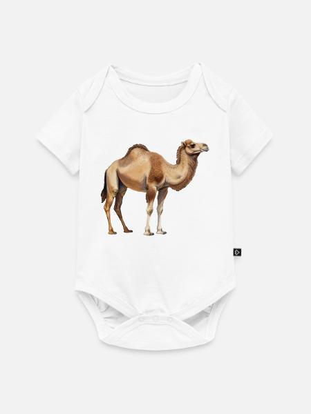 Kamel im aquarell Stil Geschenkidee - Baby Premium Kurzarmbody - Weiß
