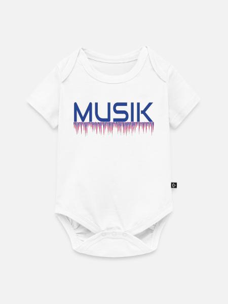 Musik Drip Neon Logo - Baby Premium Kurzarmbody - Weiß