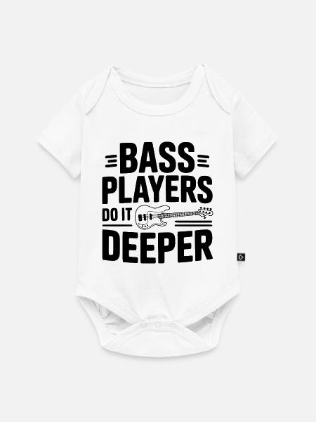 Bassisten machen es tiefer - Baby Premium Kurzarmbody - Weiß