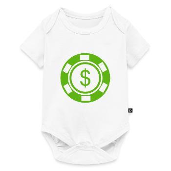 Fischspoker - Baby Premium Kurzarmbody - Weiß - Vorne