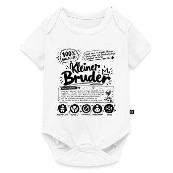 Lustiges Geschenk für den kleinen Bruder - Baby Premium Kurzarmbody - Weiß - Vorne