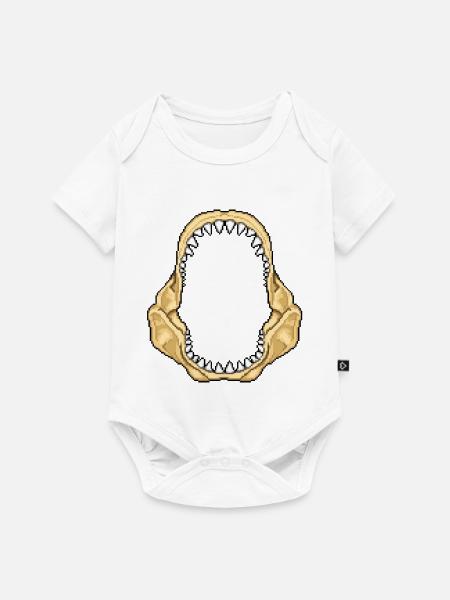 Hai-Kiefer - Baby Premium Kurzarmbody - Weiß