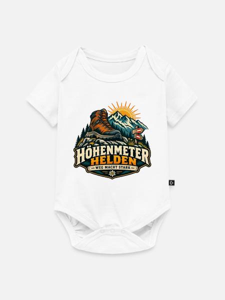 Höhenmeter Helden – Weg macht stark - Baby Premium Kurzarmbody - Weiß
