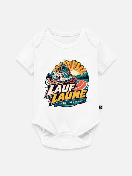 Lauf Laune – Schritt für Schritt - Baby Premium Kurzarmbody - Weiß