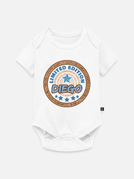 Geschenk für Diego - Baby Premium Kurzarmbody - Weiß