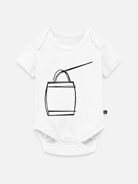 Martinslaterne handgezeichnet - Baby Premium Kurzarmbody - Weiß