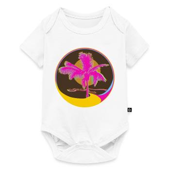 Sommer-Strand und Gute Laune - Baby Premium Kurzarmbody - Weiß - Vorne