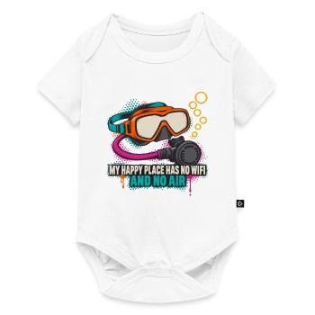 Taucherwitz: Kein WLAN, kein Luft - Baby Premium Kurzarmbody - Weiß - Vorne