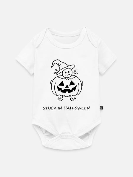 Stuck In Halloween - Baby Premium Kurzarmbody - Weiß