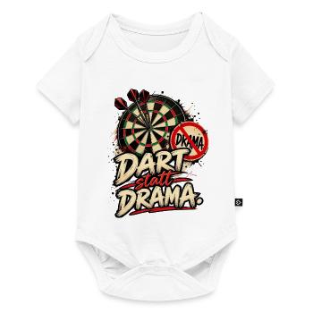 Lustiges Dart-Motiv Dart statt Drama Bullseye  - Baby Premium Kurzarmbody - Weiß - Vorne