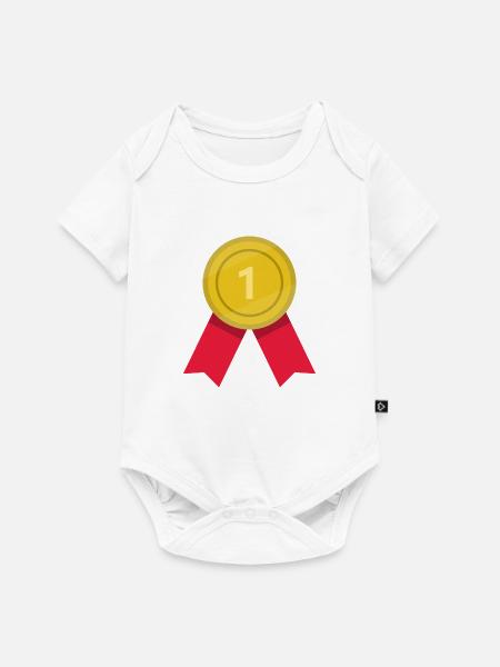 Medaille - Baby Premium Kurzarmbody - Weiß