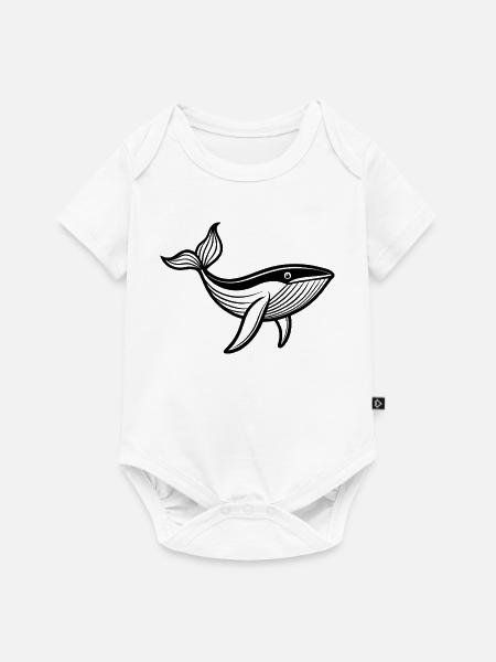 Buckelwal - Baby Premium Kurzarmbody - Weiß