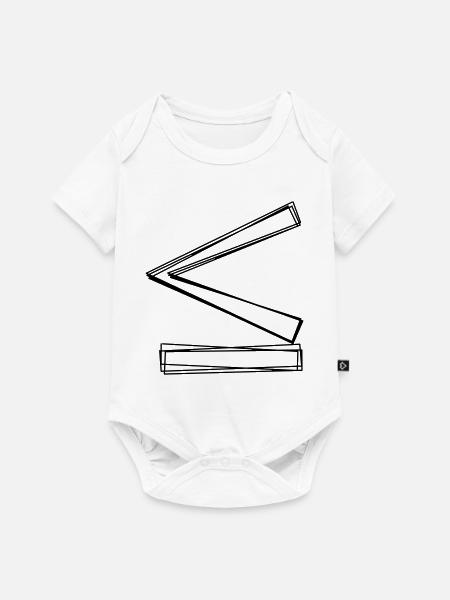 Kleiner gleich handgezeichnet - Baby Premium Kurzarmbody - Weiß