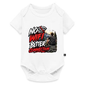 Kein WLAN Bessere Verbindung – Outdoor-Abenteuer - Baby Premium Kurzarmbody - Weiß - Vorne