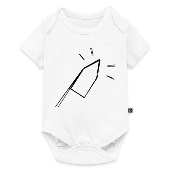 Silvesterrakete handgezeichnet - Baby Premium Kurzarmbody - Weiß - Vorne