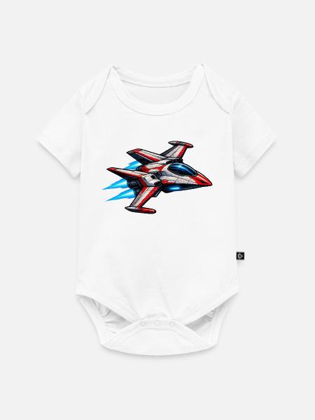 Raumschiff Fantasy Weltraum - Baby Premium Kurzarmbody - Weiß
