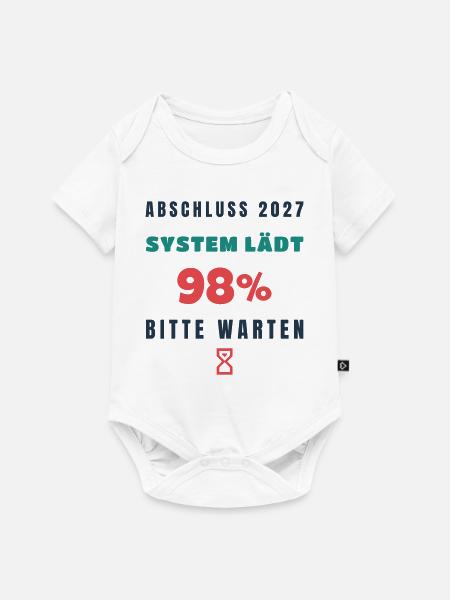 Abschluss 2027 Lädt Lustiger Spruch Schule - Baby Premium Kurzarmbody - Weiß