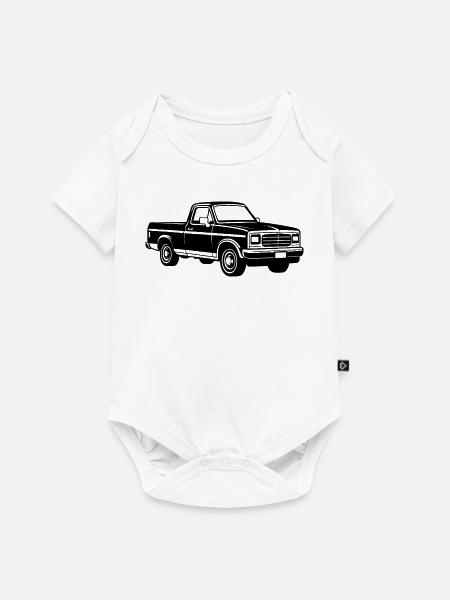 Pickup-Truck-Straßenwagen - Baby Premium Kurzarmbody - Weiß