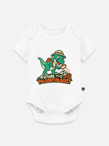 Future Paleontologist / Dino Forscher - Baby Premium Kurzarmbody - Weiß