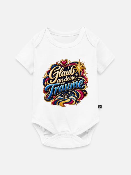 Glaub an deine Träume – Farbwelt - Baby Premium Kurzarmbody - Weiß