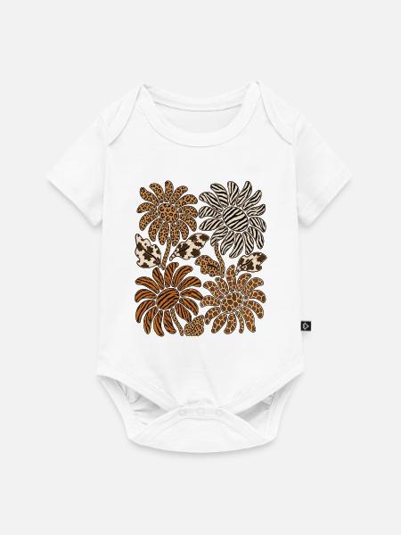 Safari Sunflowers - Baby Premium Kurzarmbody - Weiß