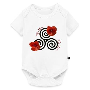 Celtic Mohn - Baby Premium Kurzarmbody - Weiß - Vorne