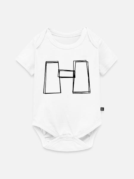 Fernglas handgezeichnet - Baby Premium Kurzarmbody - Weiß