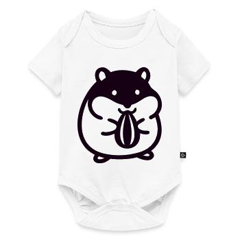 Suesser Hamster Icon - Baby Premium Kurzarmbody - Weiß - Vorne