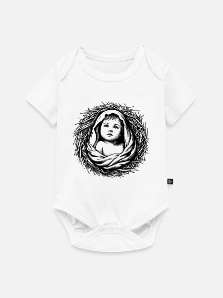 Neugeborener Jesus - Baby Premium Kurzarmbody - Weiß