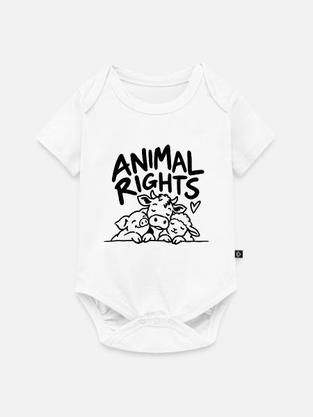Animal Rights Farm Animals - Baby Premium Kurzarmbody - Weiß