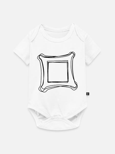 Bilderrahmen handgezeichnet - Baby Premium Kurzarmbody - Weiß