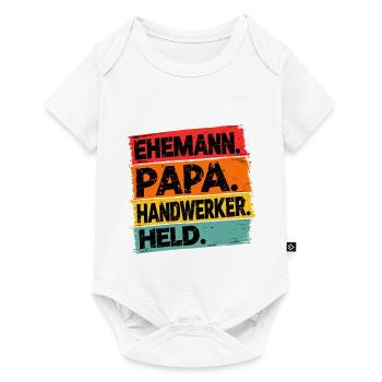 Ehemann Papa Handwerker Held - Baby Premium Kurzarmbody - Weiß - Vorne