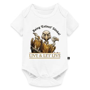 Drei Geier vor der Ausrottung: Live & Let Live - Baby Premium Kurzarmbody - Weiß - Vorne