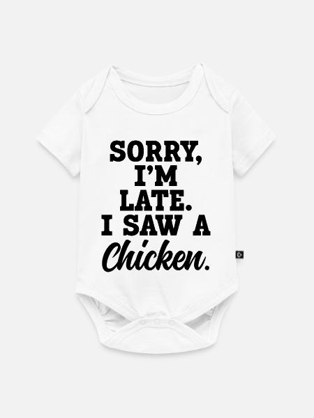 Huhn Spruch Humor - Baby Premium Kurzarmbody - Weiß
