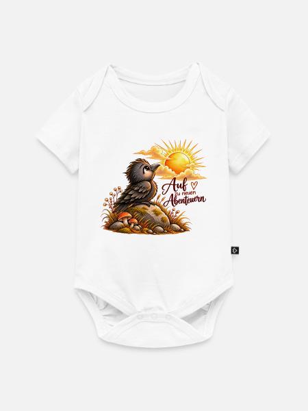 Auf zu neuen Abenteuern - Baby Premium Kurzarmbody - Weiß