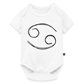 Sternzeichen Krebs handgezeichnet - Baby Premium Kurzarmbody - Weiß - Vorne