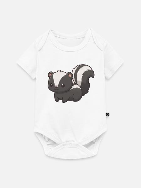 Stinktier - Baby Premium Kurzarmbody - Weiß