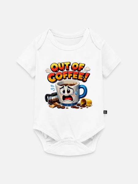 Kaffee an: Weinende Tasse - Baby Premium Kurzarmbody - Weiß