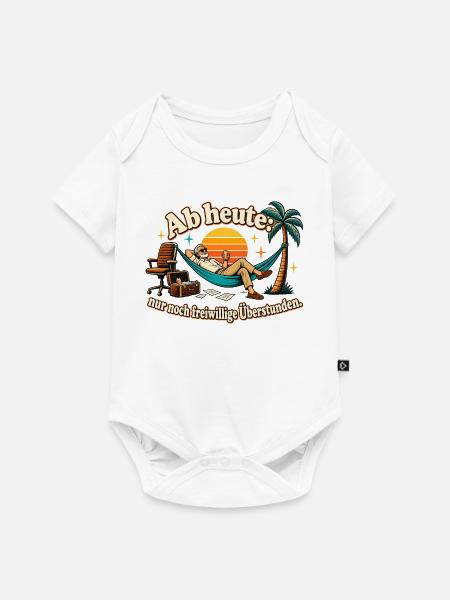 Rente Ruhestand Abschiedsgeschenk Kollege - Baby Premium Kurzarmbody - Weiß