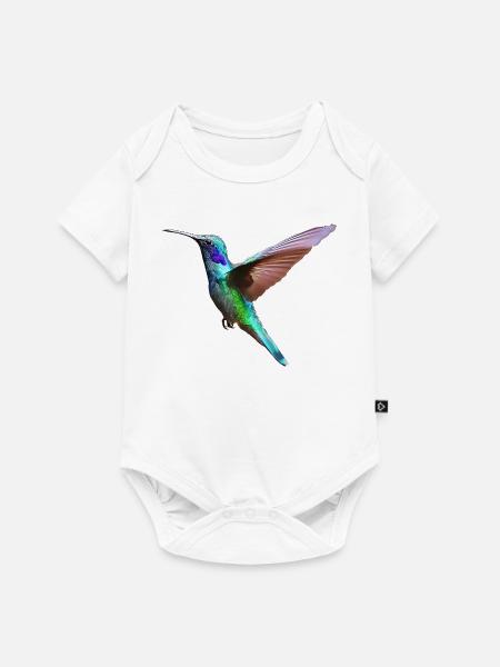 Kolibri – Vogelillustration - Baby Premium Kurzarmbody - Weiß