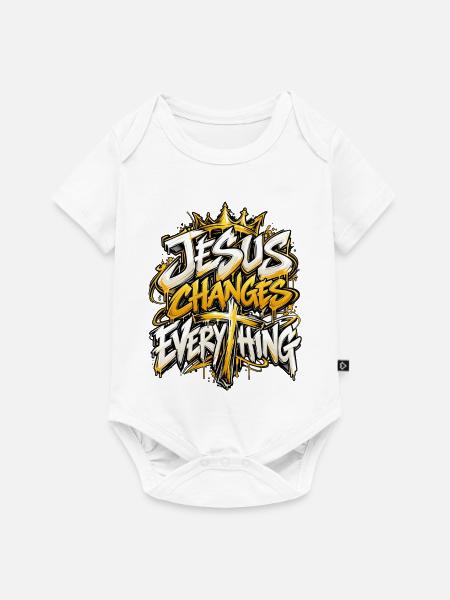 Jesus Verändert Alles - Baby Premium Kurzarmbody - Weiß