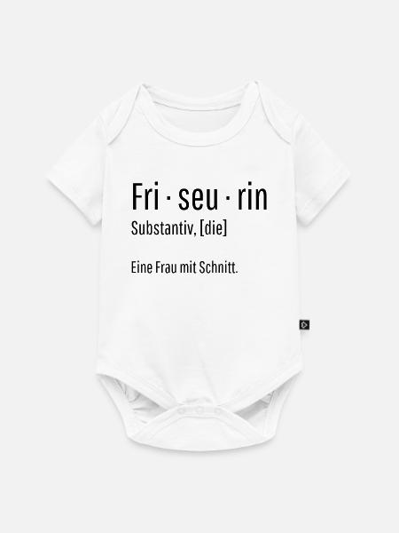 Friseurin Substantiv Definition Geschenk - Baby Premium Kurzarmbody - Weiß