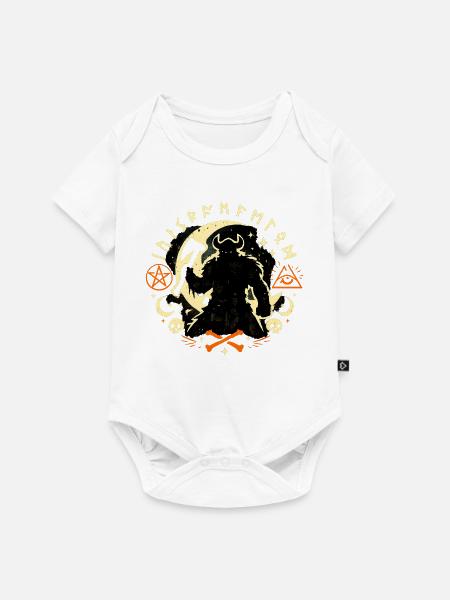 Schattendämon mit Symbolen - Baby Premium Kurzarmbody - Weiß