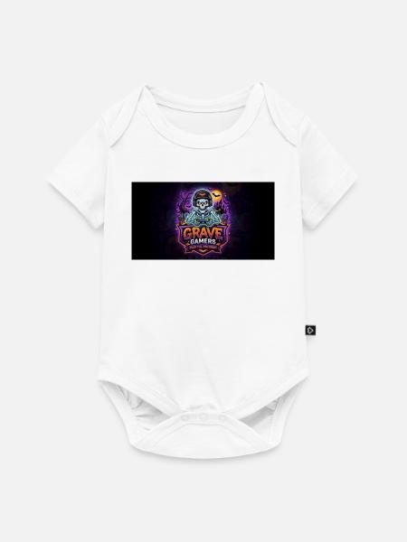 Grave Gamers Neon Skull - Baby Premium Kurzarmbody - Weiß