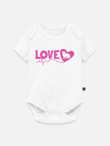 Pyrenäenhund - Baby Premium Kurzarmbody - Weiß
