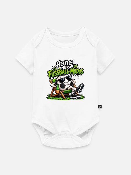 Heute nur Fußball-Modus - Baby Premium Kurzarmbody - Weiß