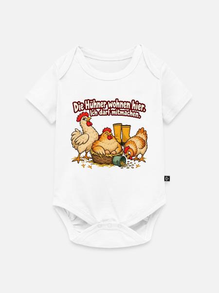 Hühnerhalter Hühnerhaltung Hühner Humor - Baby Premium Kurzarmbody - Weiß