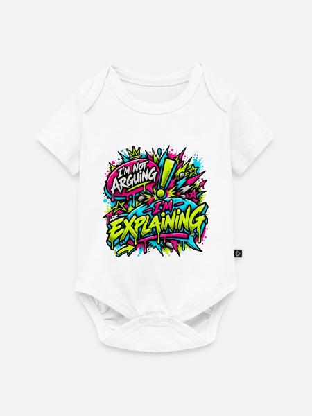 Explaining Graffiti Neon Burst - Baby Premium Kurzarmbody - Weiß