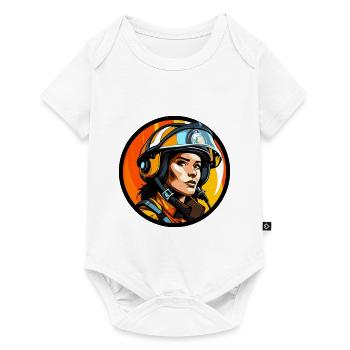 Feuerwehrfrau - Baby Premium Kurzarmbody - Weiß - Vorne