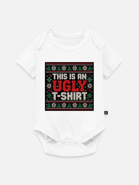 Hässlicher Pullover Winterhemd - Baby Premium Kurzarmbody - Weiß